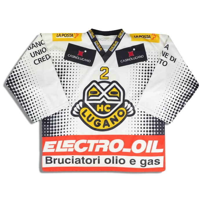 2000s HC Lugano Dino #2 Yvette Jersey (Home) XL