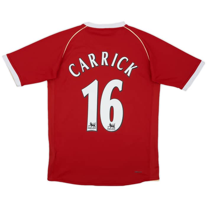 2006-07 Manchester United Home Shirt Carrick #16 - 7/10 - (XL.Boys)