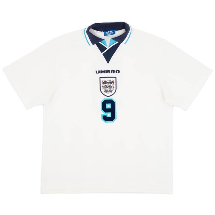1995-97 England Home Shirt Shearer #9 - 9/10 - (XL)