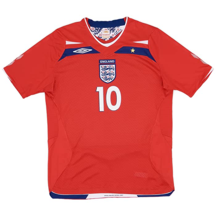 2008-10 England Away Shirt Rooney #10 - 8/10 - (L)