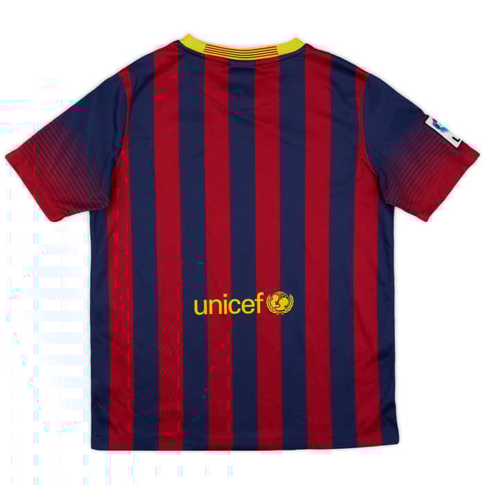 2013-14 Barcelona Home Shirt - 9/10 - (XL.Boys)