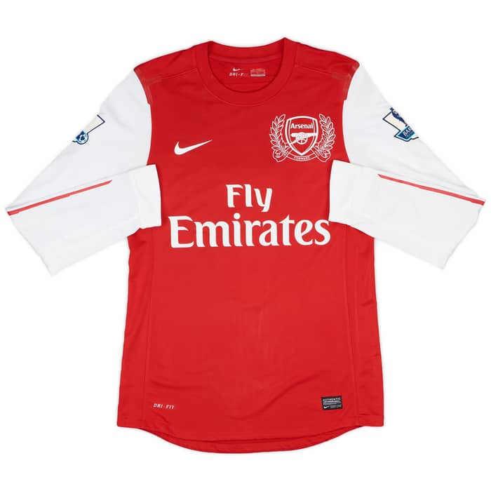 2011-12 Arsenal Match Issue Home L/S Shirt Vermaelen #5