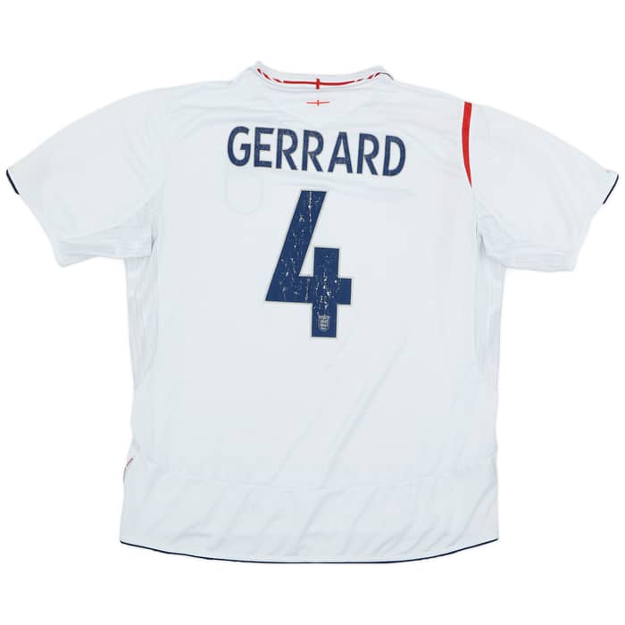 2005-07 England Home Shirt Gerrard #4 - 5/10 - (L)