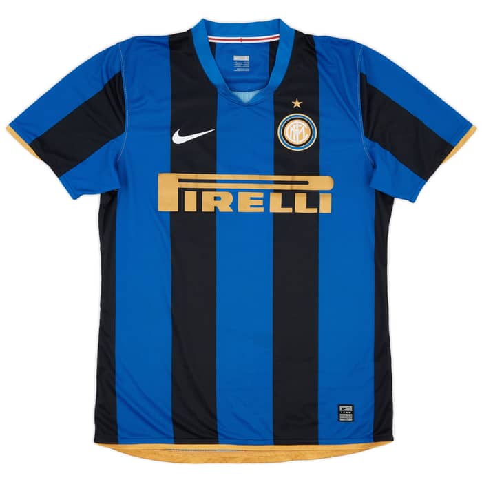 2008-09 Inter Milan Match Issue Home Shirt #14