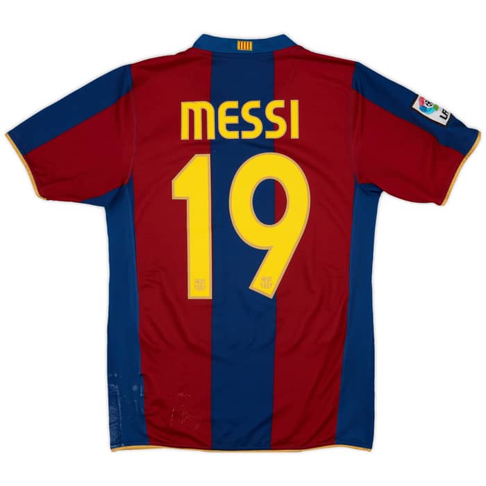 2007-08 Barcelona Home Shirt Messi #19 - 5/10 - (S)