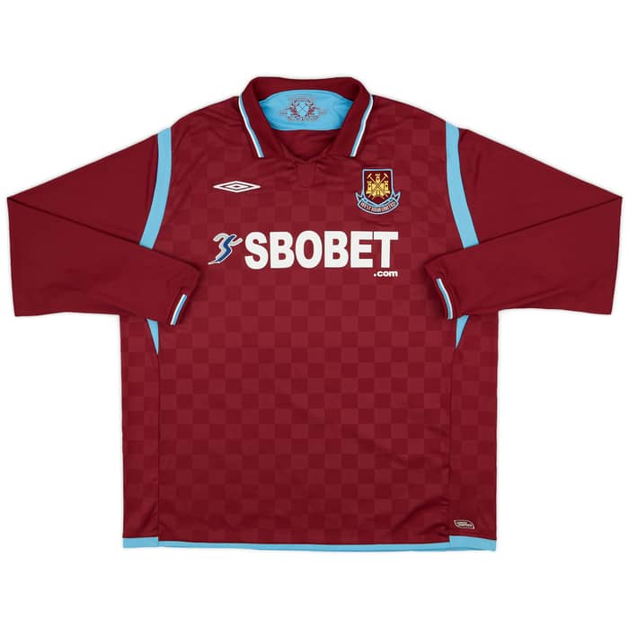 2009-10 West Ham Home L/S Shirt Noble #16 - 10/10 - (XXL)