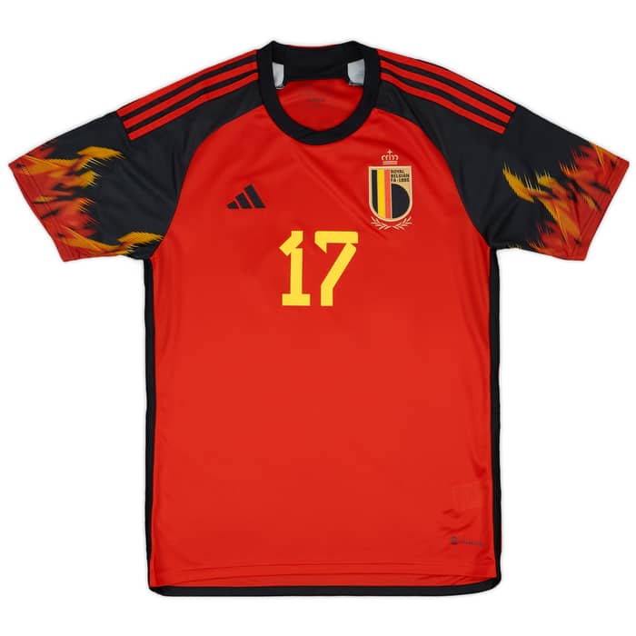 2022-23 Belgium Home Shirt Trossard #17