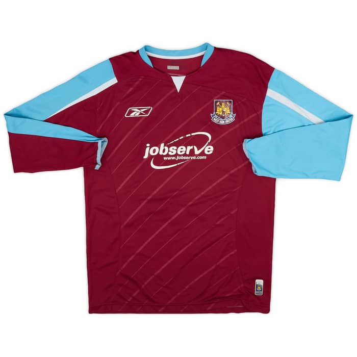 2005-07 West Ham Home L/S Shirt Tevez #32 - 5/10 - (M)