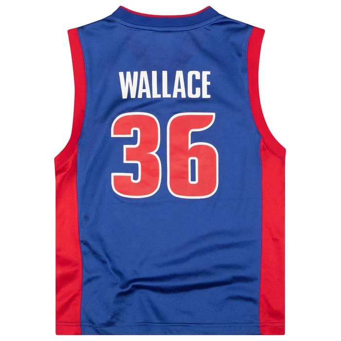 2006-08 Detroit Pistons Wallace #36 adidas Jersey (Away) Y
