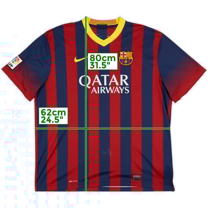 2013-14 Barcelona Home Shirt Messi #10 - 6/10 - (XXL)