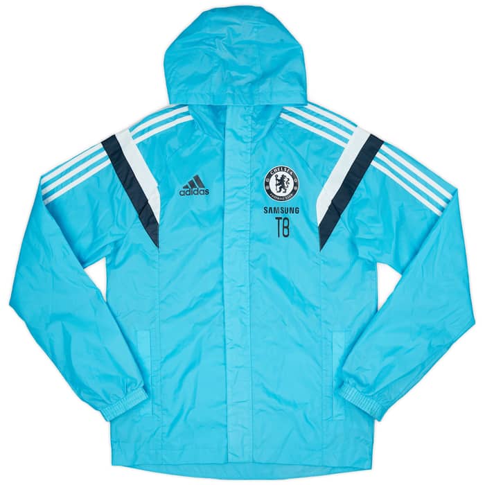 2014-15 Chelsea Staff Issue adidas Hooded Rain Jacket TB - 8/10 - (S)