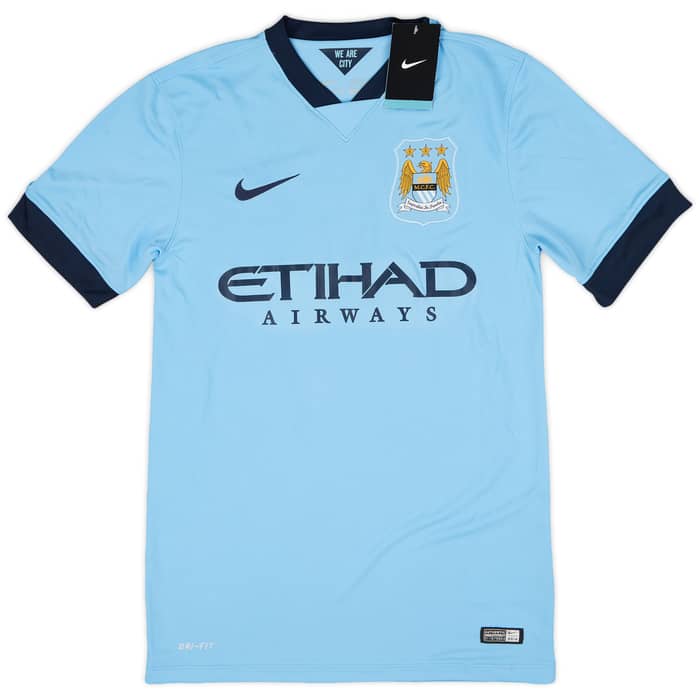 2014-15 Manchester City Home Shirt Kompany #4 (S)