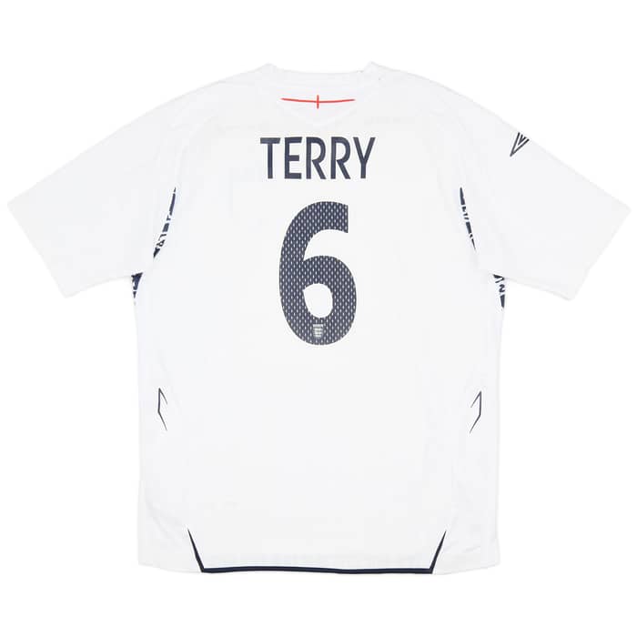 2007-09 England Home Shirt Terry #6 - 8/10 - (XL)