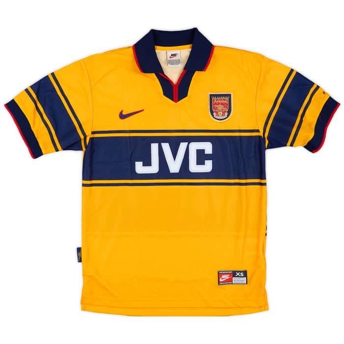1997-99 Arsenal Away Shirt Bergkamp #10 (XS)