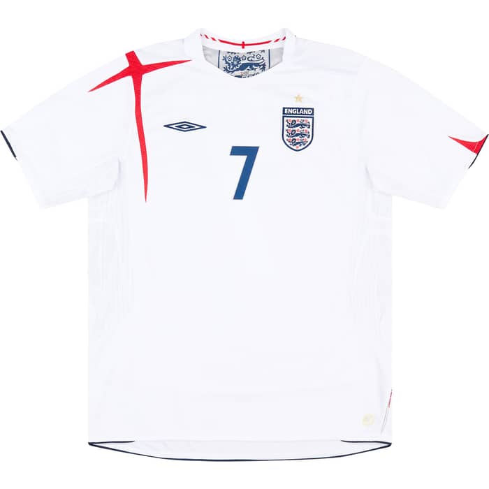 2005-07 England Home Shirt Beckham #7
