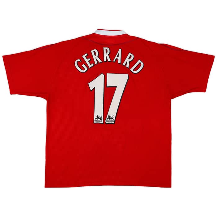 2000-02 Liverpool Home Shirt Gerrard #17 - 6/10 - (XL)