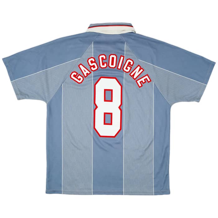 1996-97 England Away Shirt Gascoigne #8 - 8/10 - (L)