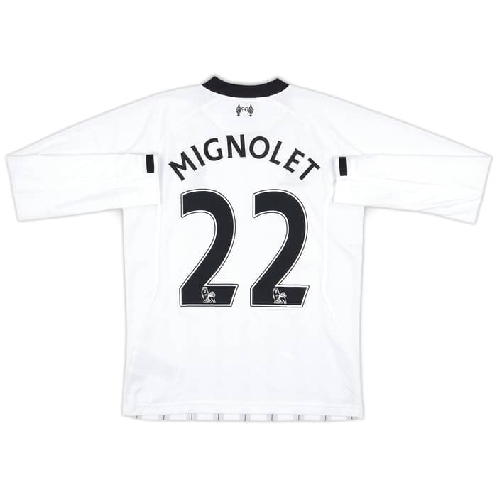 2013-14 Liverpool GK Shirt MIgnolet #22 - 9/10 - (L.Boys)