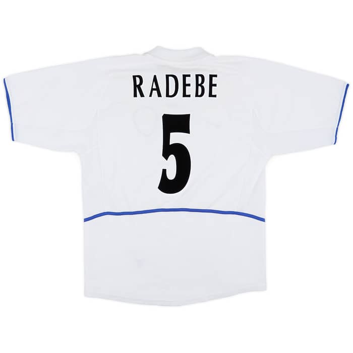 2002-03 Leeds United Home Shirt Radebe #5 - 6/10 - (L)