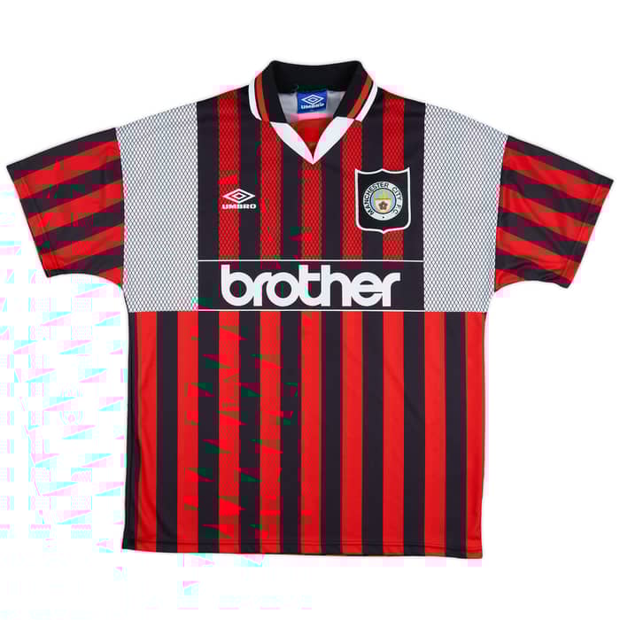 1994-96 Manchester City Away Shirt Rosler #28 - 7/10 - (XL)
