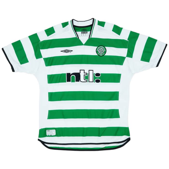 2001-03 Celtic Home Shirt Larsson #7 - 9/10 - (XL)