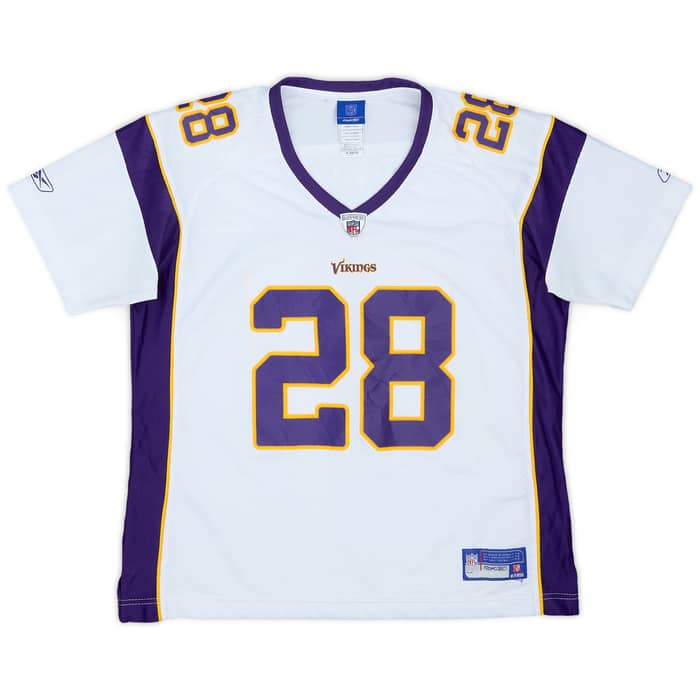 2007 Minnesota Vikings Peterson #28 Reebok Premier Away Jersey Womens - 8/10 - (XL)
