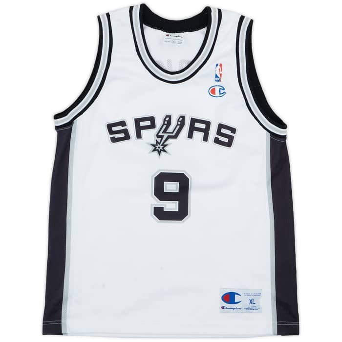 2002-10 San Antonio Spurs Parker #9 Champion Home Jersey - 7/10 - (XL.Boys)