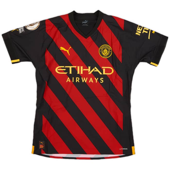 2022-23 Manchester City Match Issue Away Shirt Perrone #32
