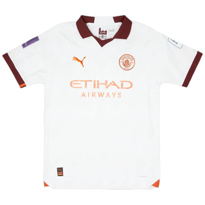 2023-24 Manchester City Match Issue Club World Cup Away Shirt Lewis #82