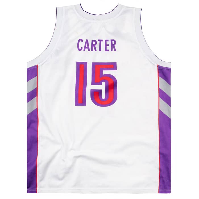 1999-04 Toronto Raptors Carter #15 Champion Jersey (Home) S