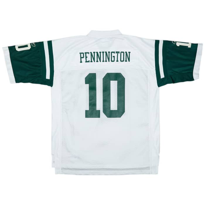 2002-04 New York Jets Pennington #10 Reebok On Field Away Jersey - 7/10 - (XL)