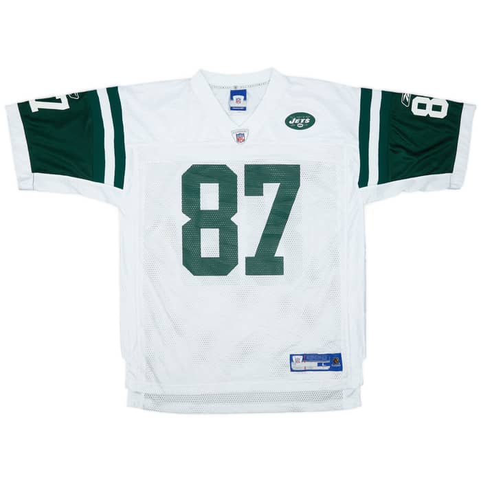 2005-06 New York Jets Coles #87 Reebok On Field Away Jersey - 8/10 - (L)