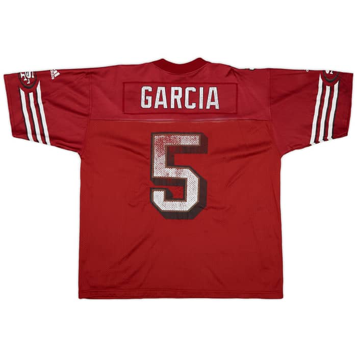 1999-00 San Francisco 49ers Garcia #5 adidas Home Jersey - 5/10 - (L)