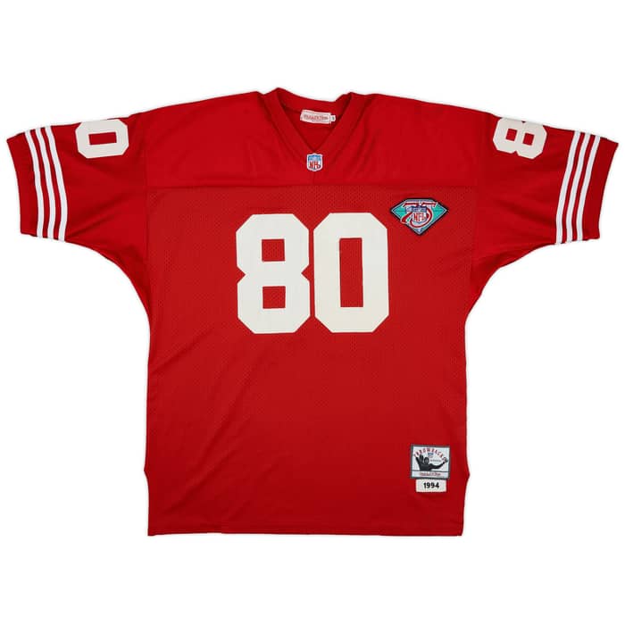 1994 San Francisco 49ers Rice #80 Mitchell & Ness Home Jersey - 3/10 - (3XL)