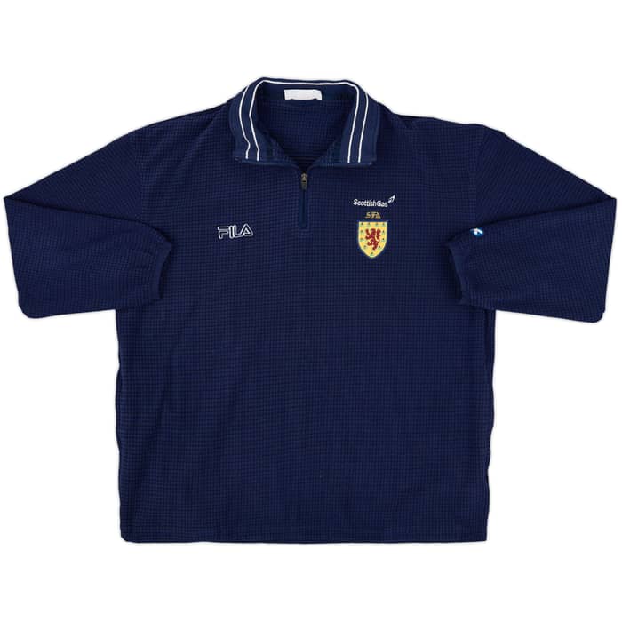 2000-02 Scotland Fila 1/4 Zip Fleece Top - 8/10 - (XL)