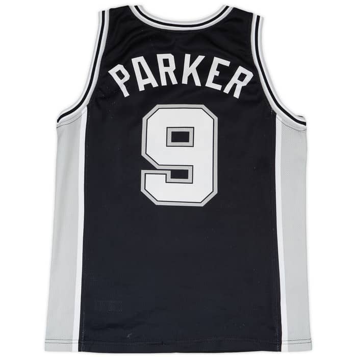 2002-10 San Antonio Spurs Parker #9 Champion Away Jersey - 7/10 - (S)