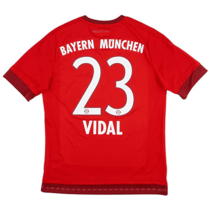 2015-16 Bayern Munich Home Shirt Vidal #23 - 8/10 - (XL.Boys)