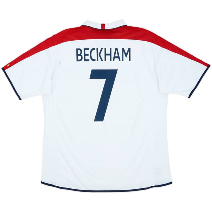 2003-05 England Home Shirt Beckham #7 - 6/10 - (XXL)
