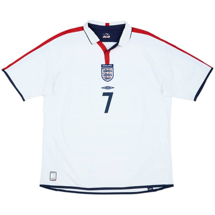 2003-05 England Home Shirt Beckham #7 - 6/10 - (XXL)