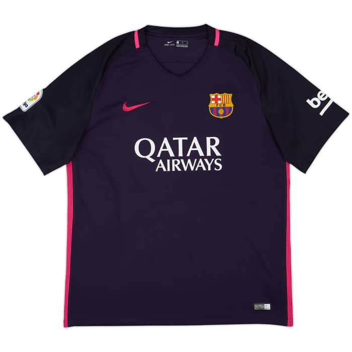 2016-17 Barcelona Away Shirt Suarez #9 - 9/10 - (XL)