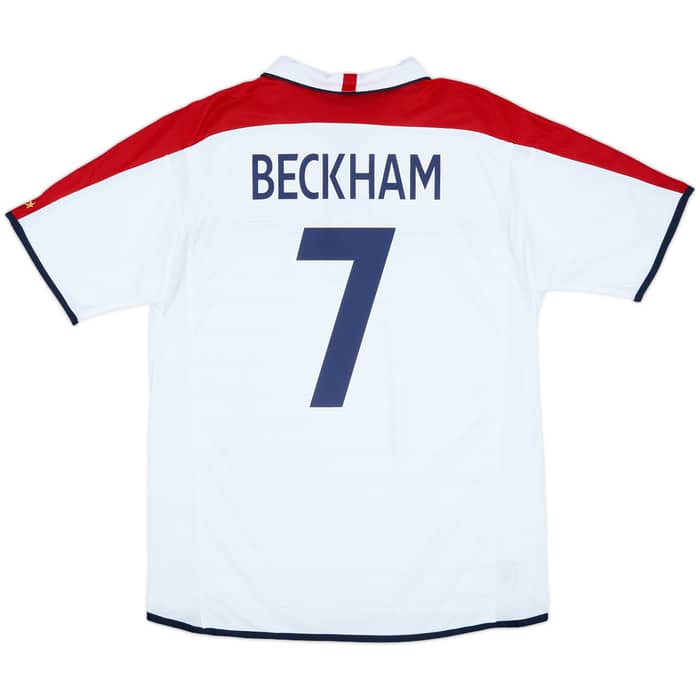 2003-05 England Home Shirt Beckham #7 - 6/10 - (L)