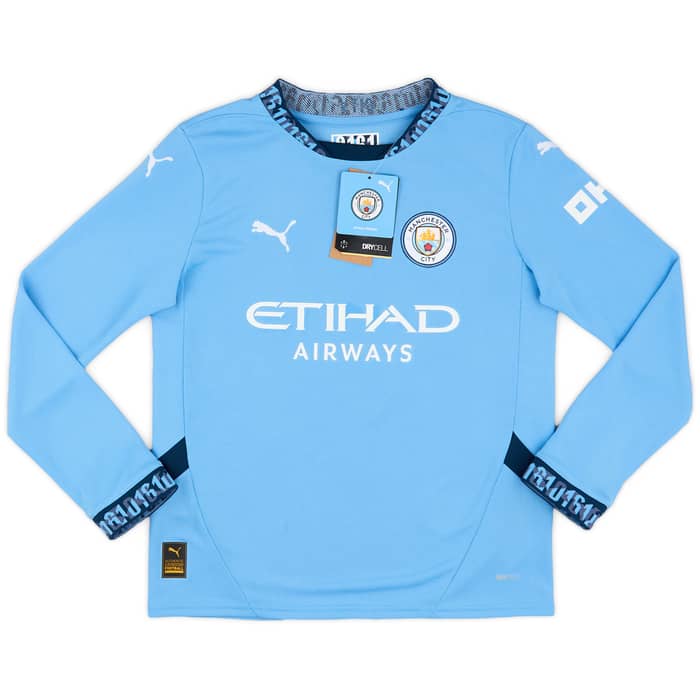 2024-25 Manchester City Home L/S Shirt Haaland #9 (KIDS)