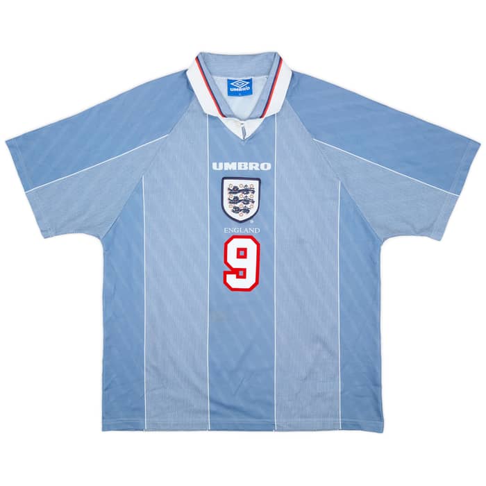 1996-97 England Away Shirt Shearer #9 - 8/10 - (XL)