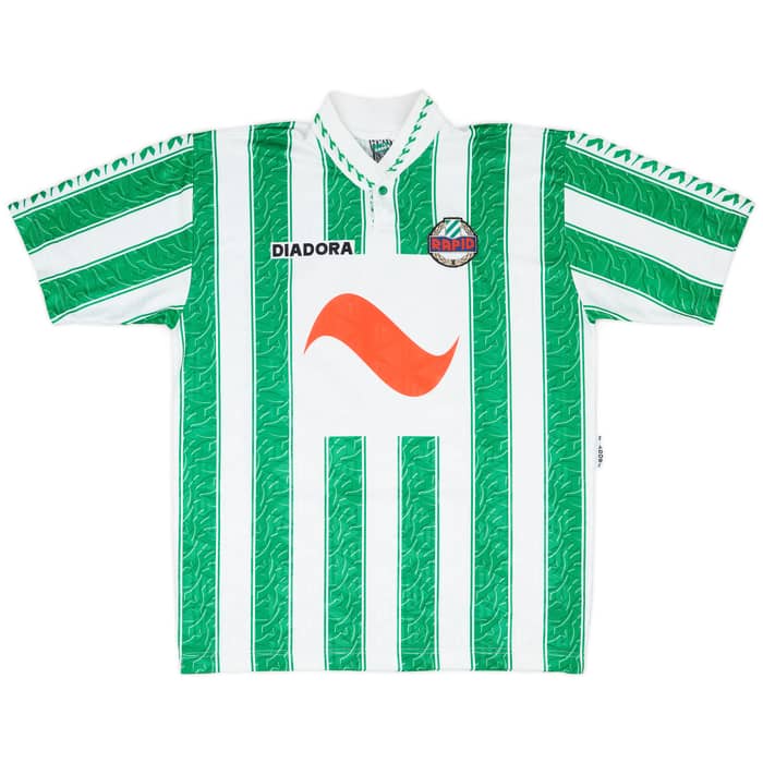 1996-98 Rapid Vienna Match Issue Home Shirt #12