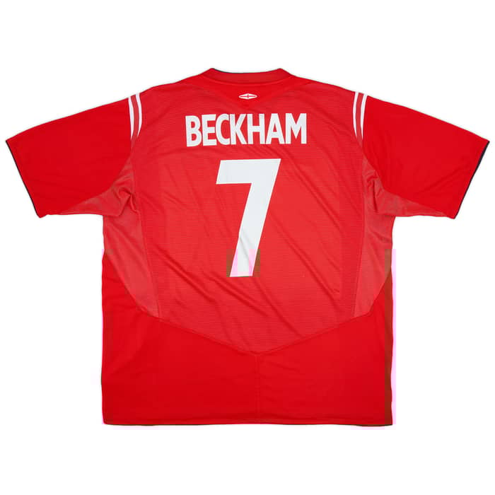 2004-06 England Away Shirt Beckham #7 - 7/10 - (XXL)