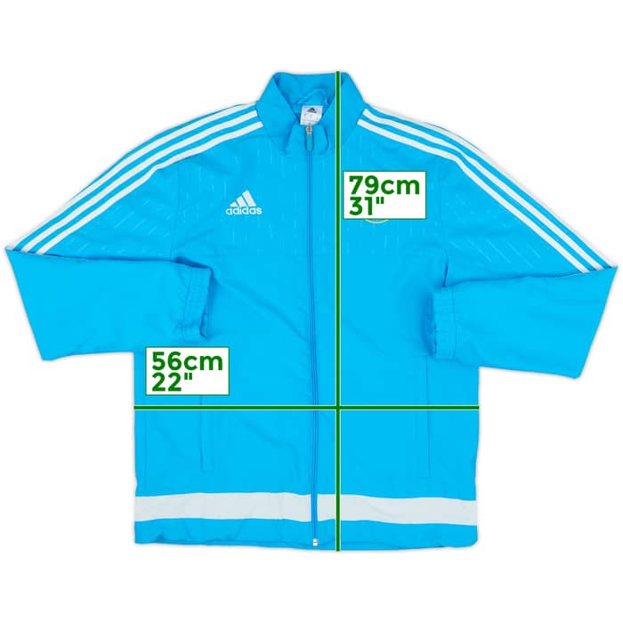 2015-16 Olympique Marseille adidas Track Jacket - 8/10 - (M)