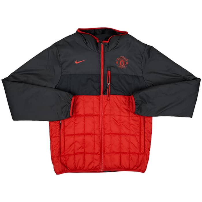 2010-11 Manchester United Nike Reversible Hooded Padded Bench Coat - 5/10 - (M)