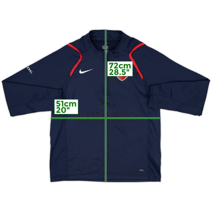 2006-07 Arsenal Nike 1/4 Zip Training Top - 5/10 - (XL)