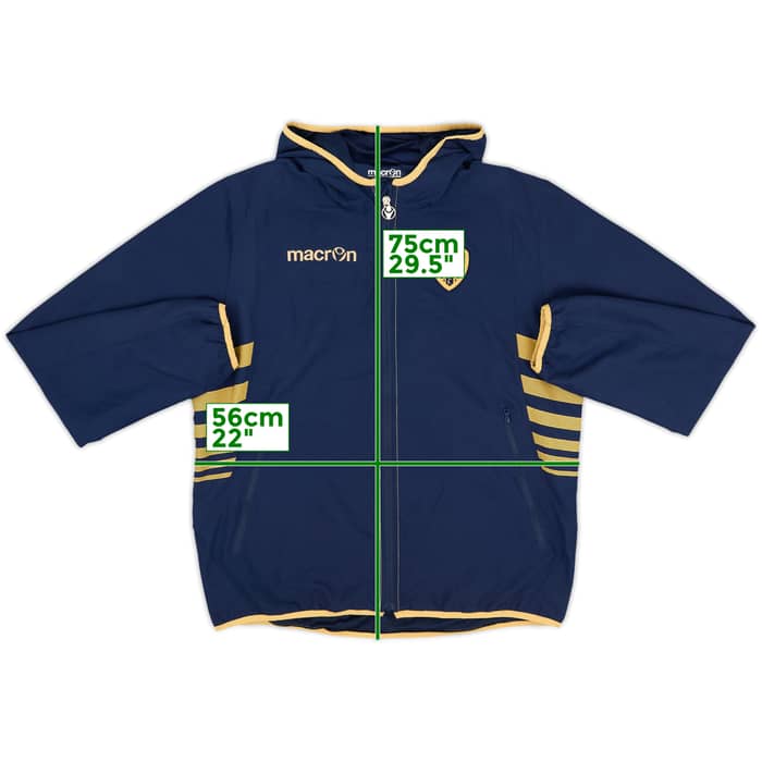2013-14 Leeds United Macron Hooded Track Jacket - 8/10 - (M)
