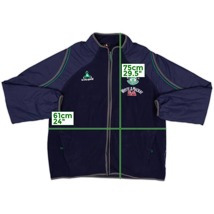 2008-09 Hibernian Le Coq Sportif 1/4 Zip Drill Top - 8/10 - (L)